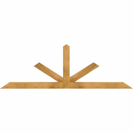 Ekena Millwork Saratoga Rough Sawn Timber Gable Bracket, Western Red Cedar, 84"W x 28"H x 4"D x 4"F, 8/12 Pitch GBW084X28X0404SAR00RWR